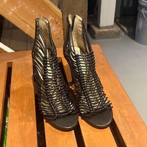 Vince Camuto Black Strappy Heels